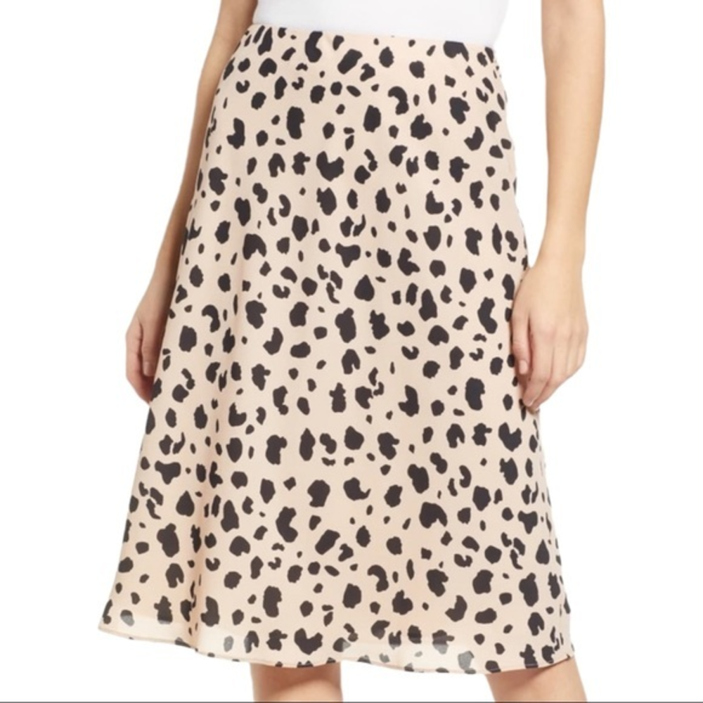 Leopard‎ Print Midi Skirt